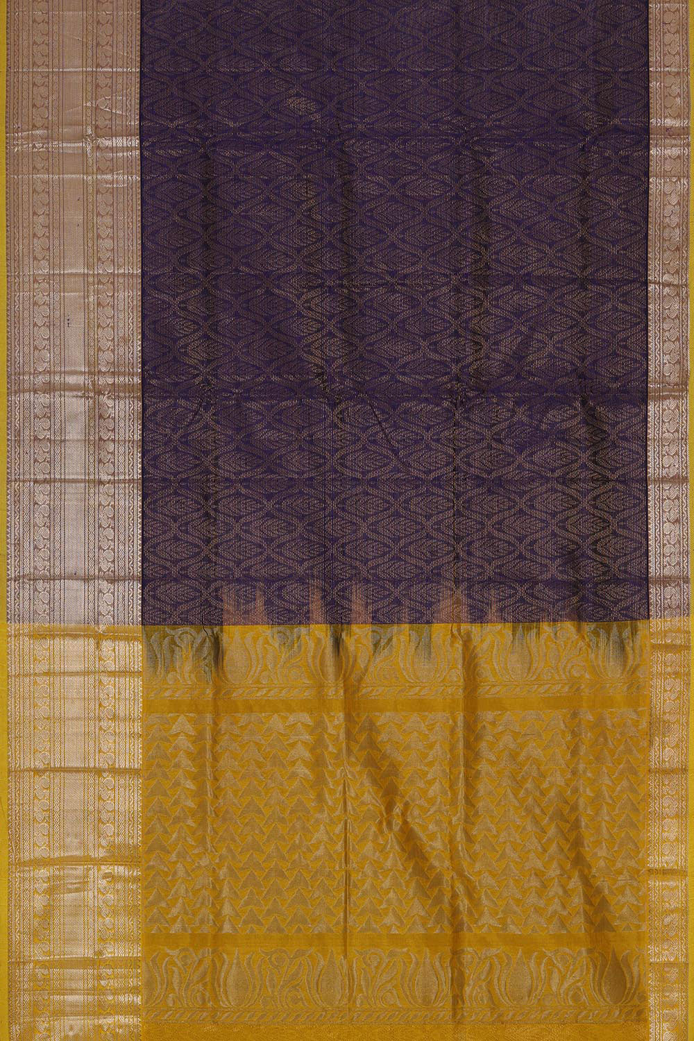 Kuppadam Silk Cotton Violet Saree