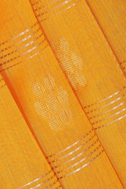 Image of Kuppadam Silk Cotton Haldi Yellow Saree