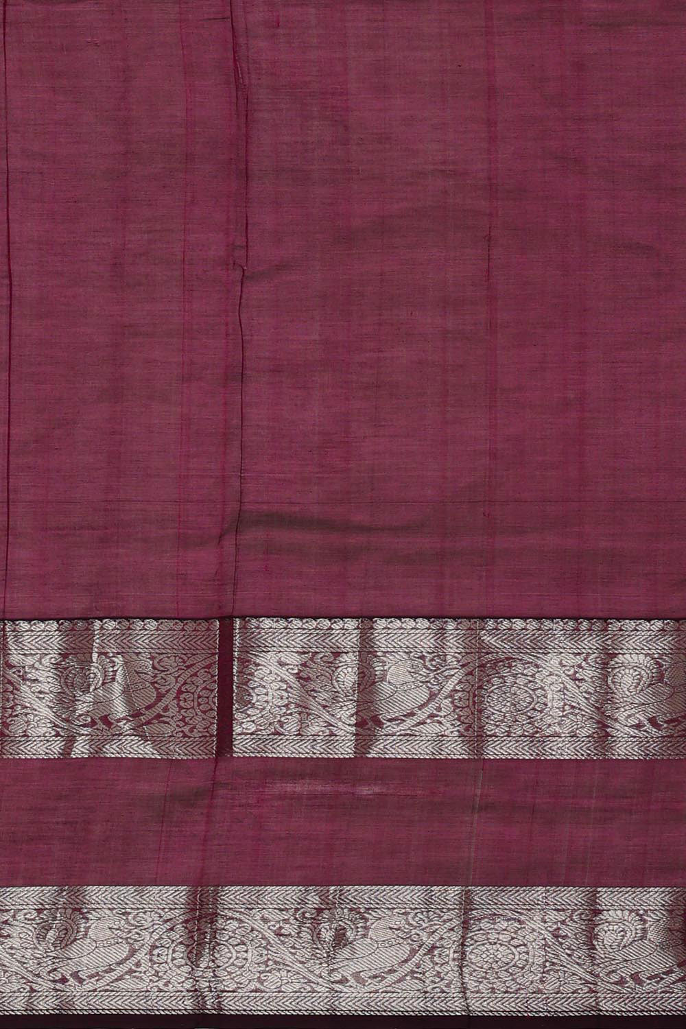 Kuppadam Silk Cotton Deep Wine Saree