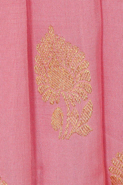 Image of Venkatagiri Silk Light Peach Pink Saree