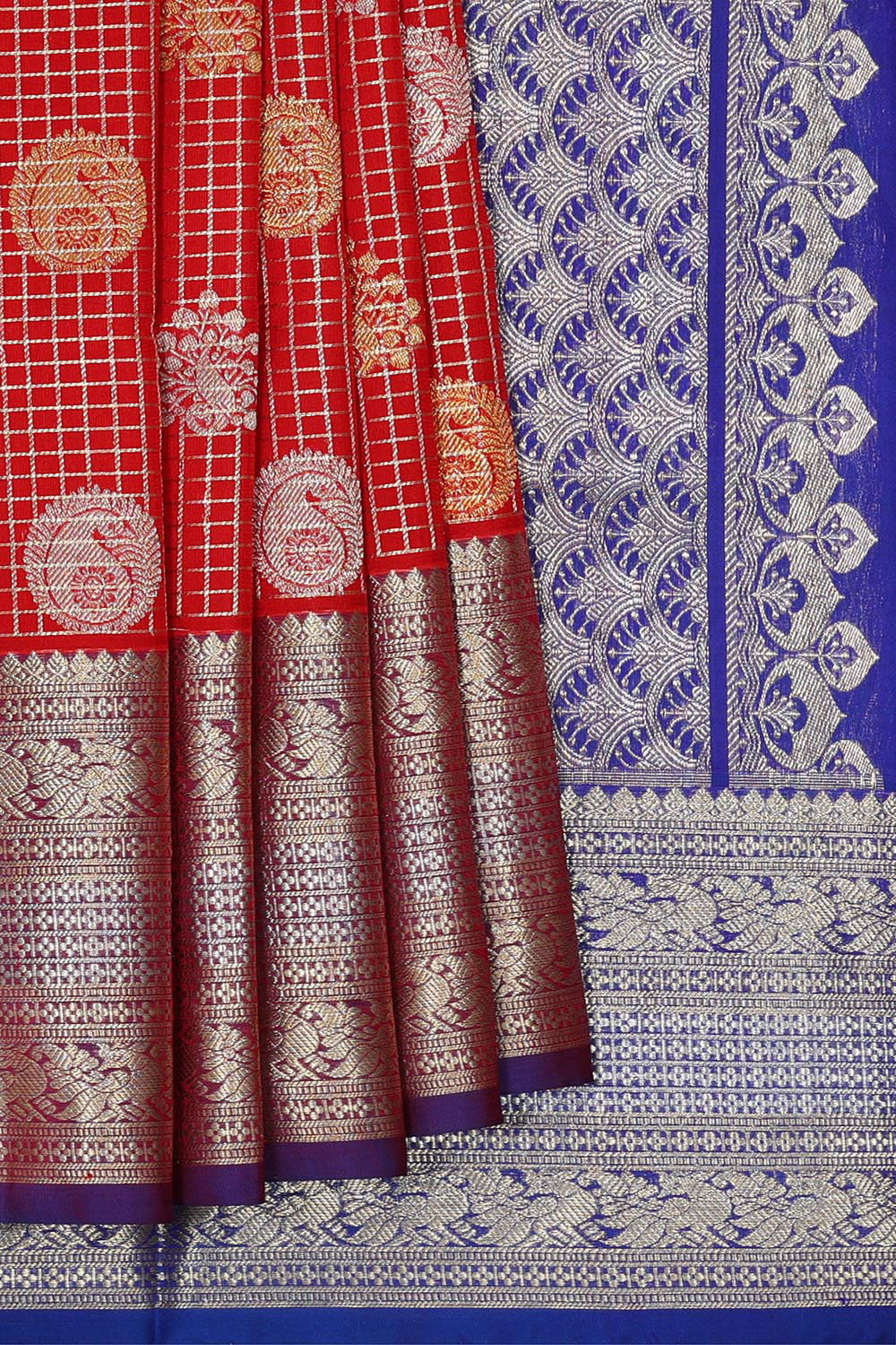 Venkatagiri Silk Red Saree