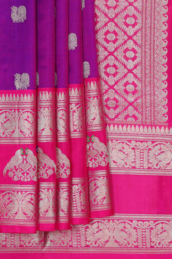 Image of Venkatagiri Silk Magenta Purple Saree