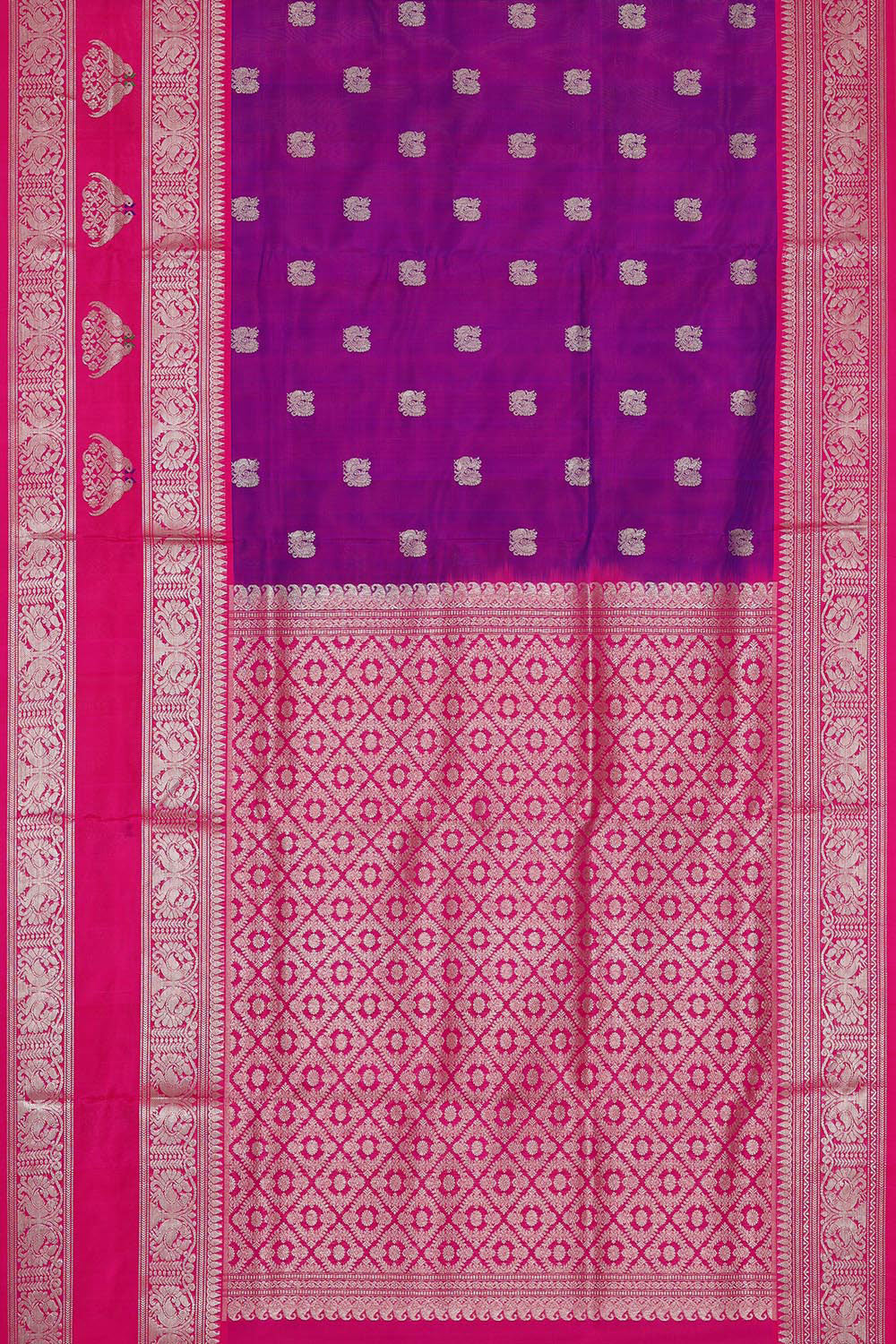 Venkatagiri Silk Magenta Purple Saree