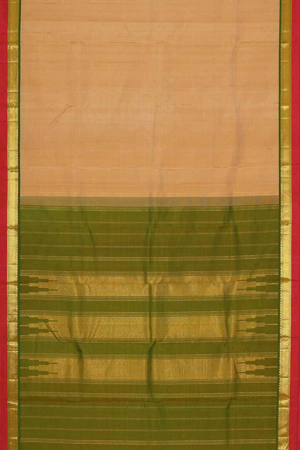 Collection of Arani Silk Beige Saree in a gallery layout