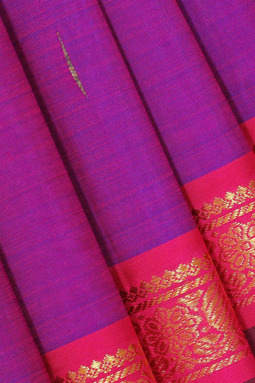 Collection of Arani Silk Magenta Purple Saree in a gallery layout