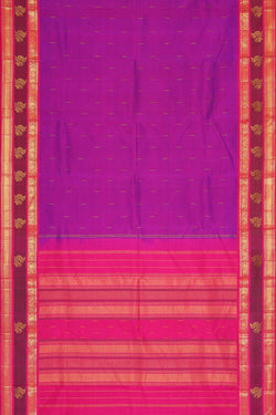 Collection of Arani Silk Magenta Purple Saree in a gallery layout