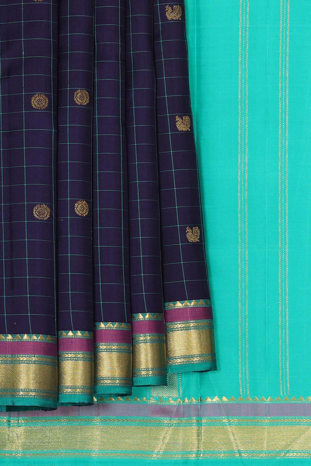 Arani Silk Navy Blue Saree