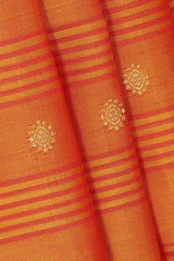 Collection of Arani Silk Orange Saree in a gallery layout