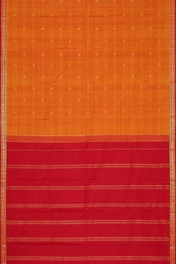 Collection of Arani Silk Orange Saree in a gallery layout