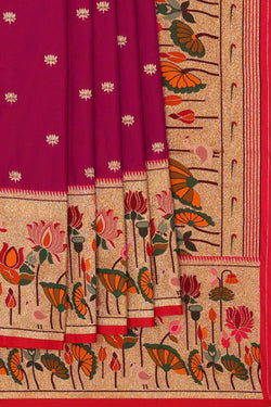 Image of Banarasi Silk Magenta Saree