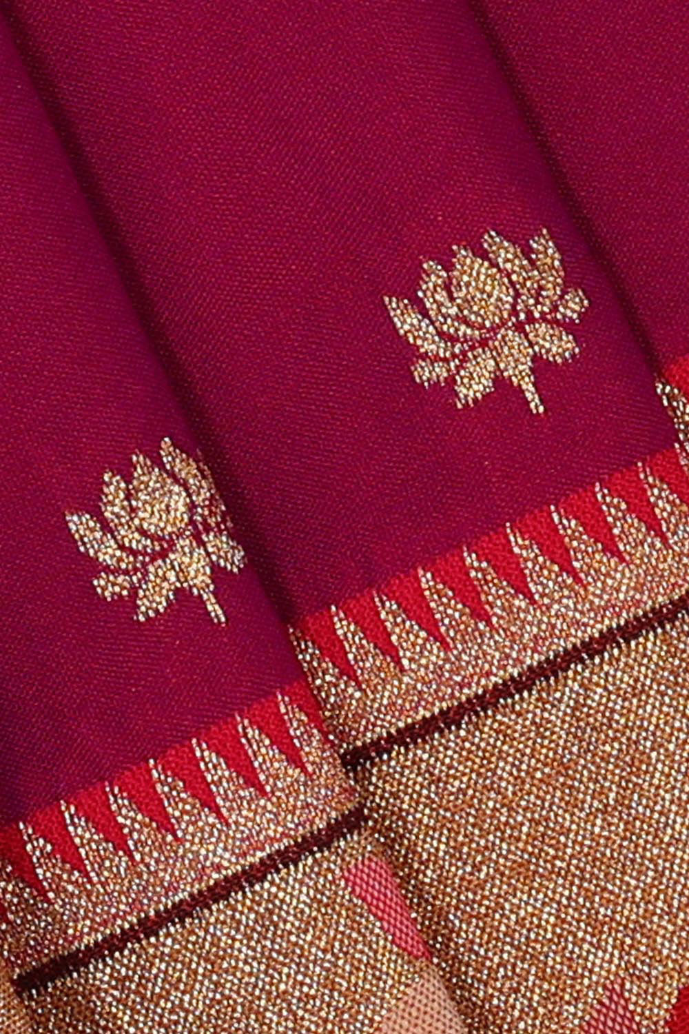 Banarasi Silk Magenta Saree