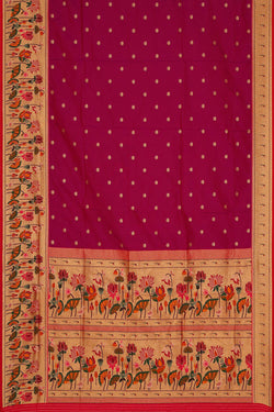 Image of Banarasi Silk Magenta Saree