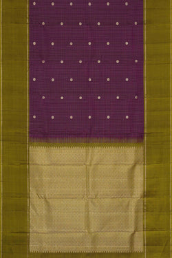 Collection of Arani Silk Violet Saree in a gallery layout