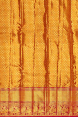 Collection of Kanchipattu Golden Brown Tissue Brocade Saree in a gallery layout