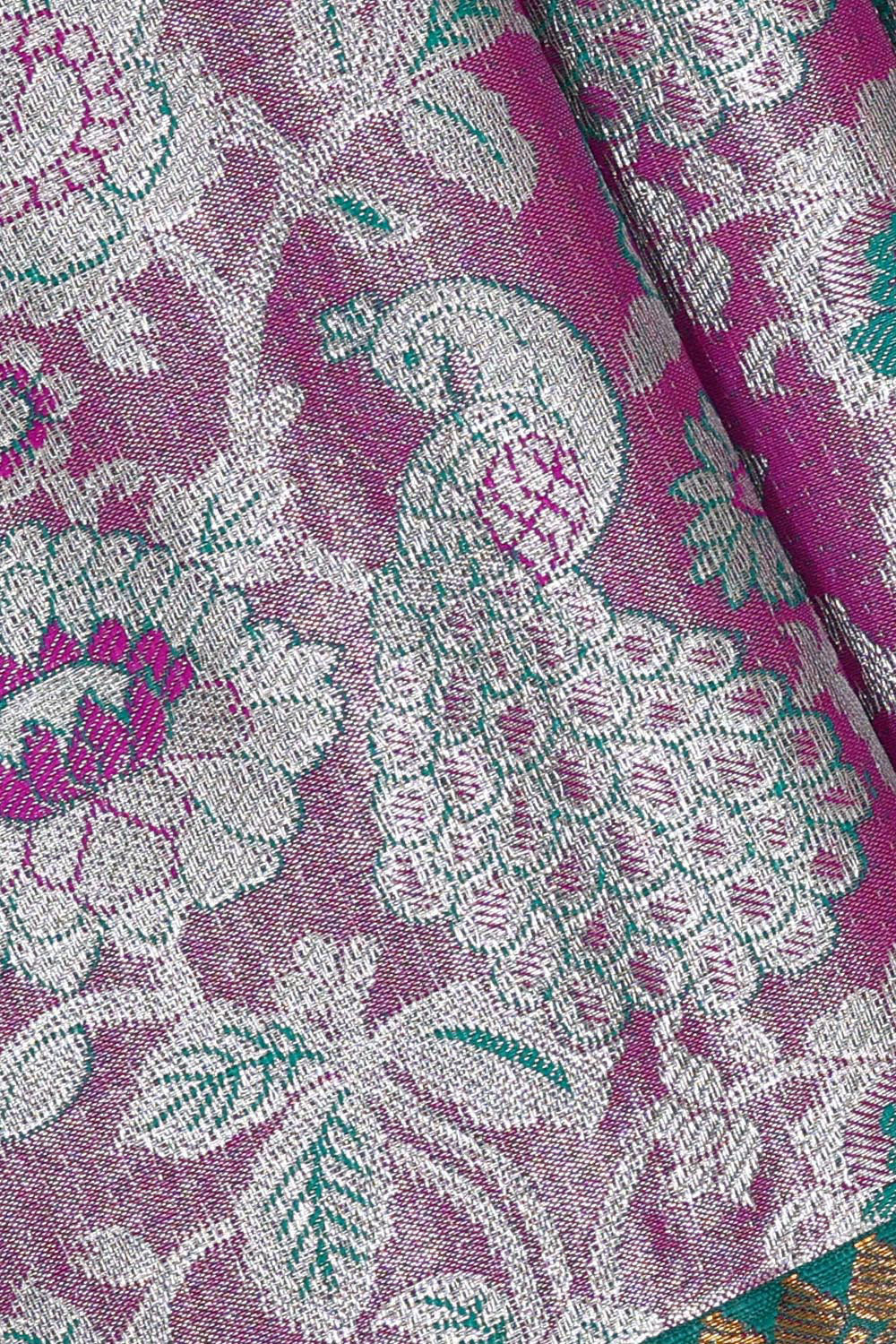 Dark Pink Tissue Silk Woven Saree