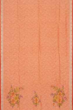 Image of Chanderi Cotton Silk Light Peach Saree