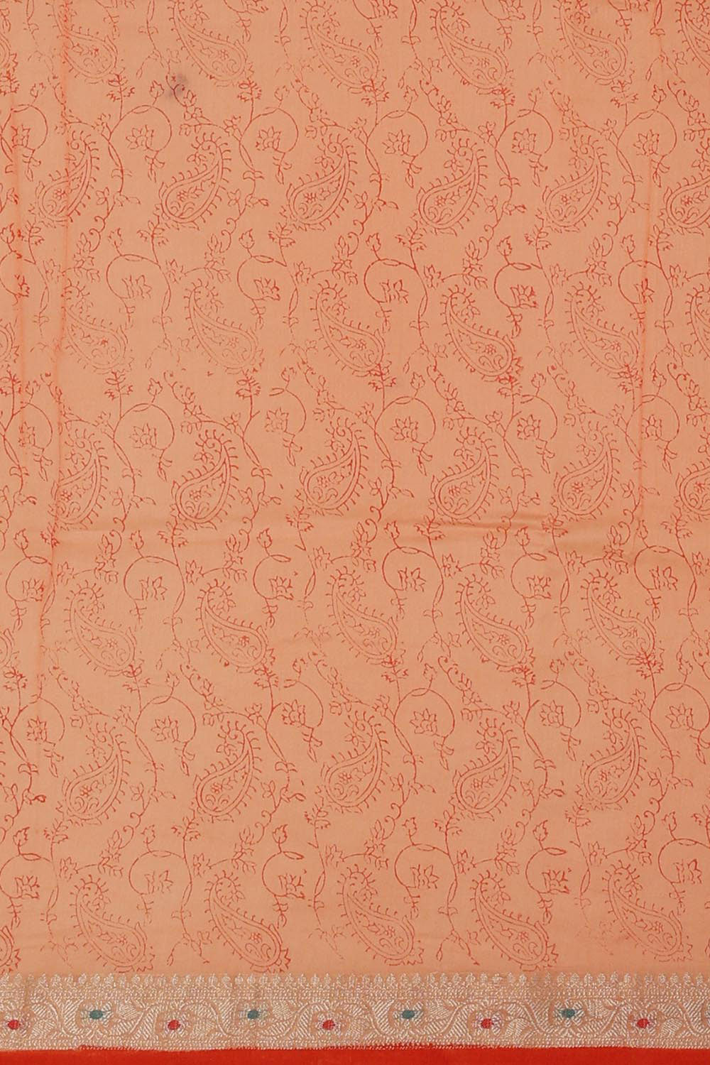 Chanderi Cotton Silk Light Peach Saree