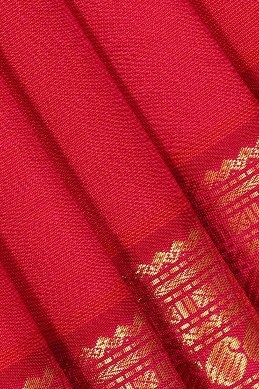 Collection of Arani Silk Reddish Pink Saree in a gallery layout