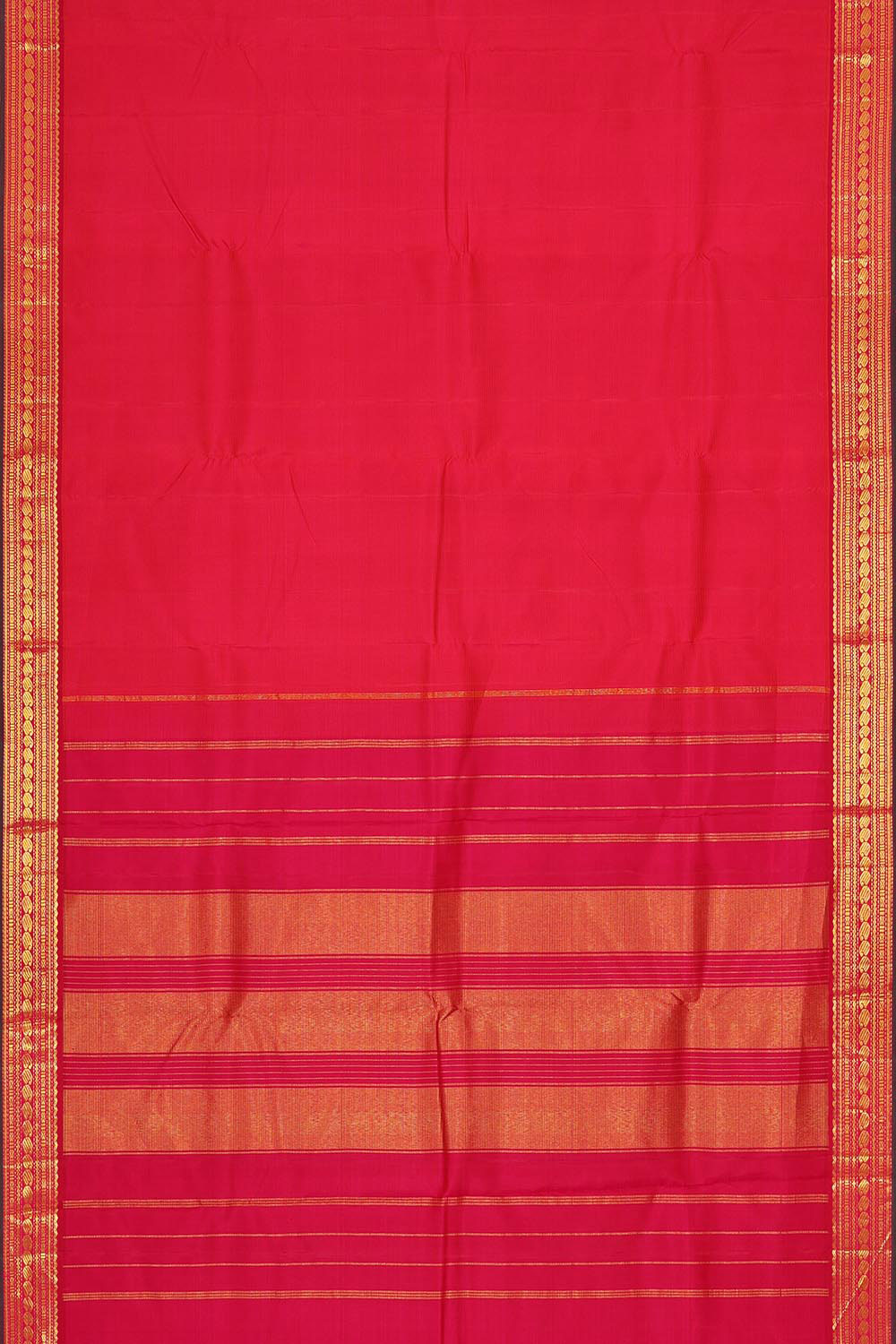 Collection of Arani Silk Reddish Pink Saree in a gallery layout