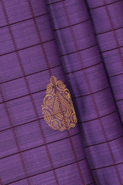 Collection of Arani Silk Dark Lavender Saree in a gallery layout