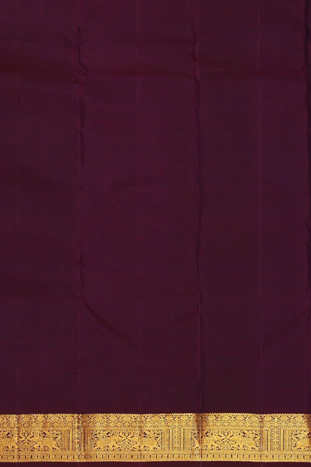 Collection of Arani Silk Dark Lavender Saree in a gallery layout