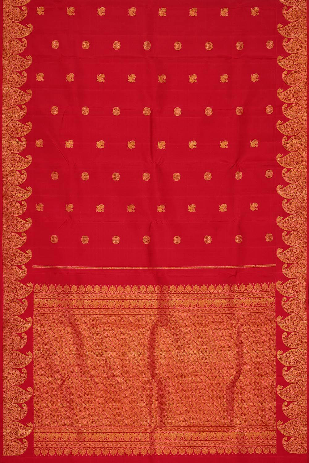 Kanchipattu Reddish Pink Brocade Saree