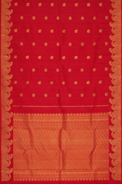 Image of Kanchipattu Reddish Pink Brocade Saree