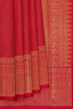 Image of Arani Silk Reddish Pink Saree