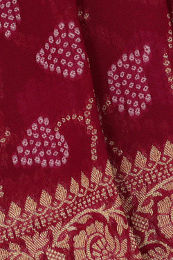 Image of Semi Georgette Wine Colour Saree