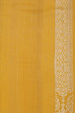 Image of Tussar Georgette Mustard Yellow Saree