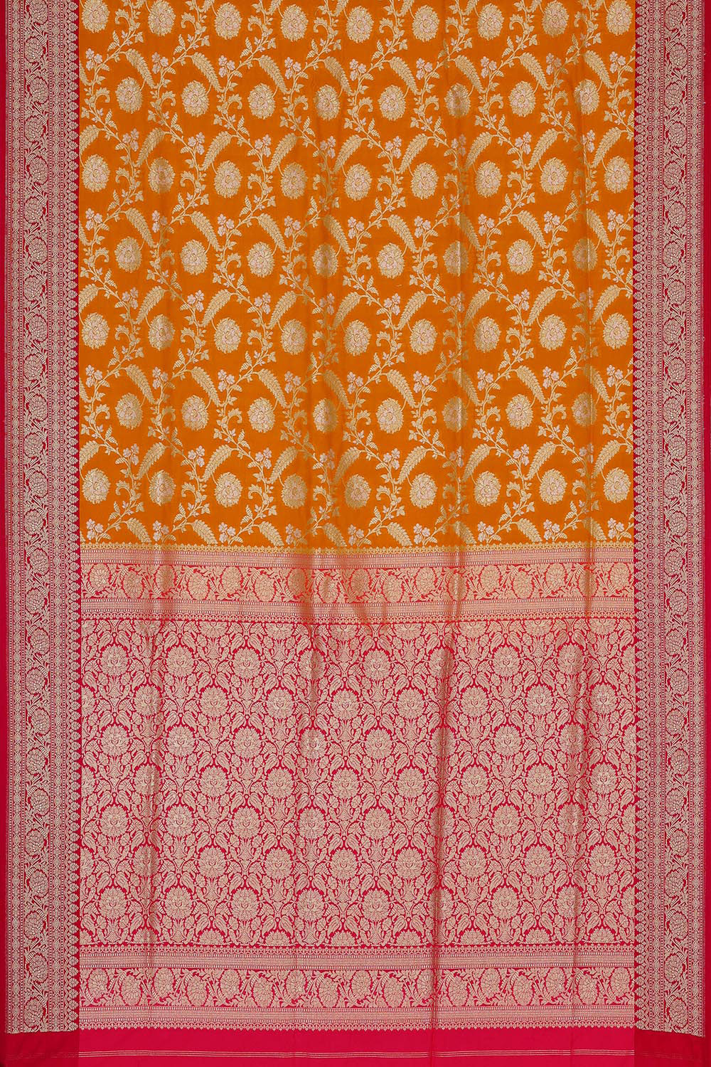 Banarasi Silk Mustard Yellow Saree