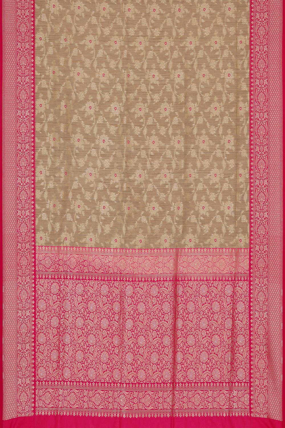 Banarasi Silk Dark Cream Saree