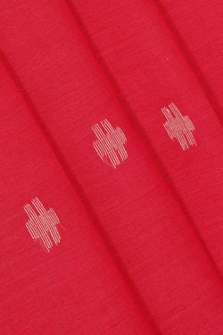 Image of Ponduru Handwoven Reddish Pink Jamdani Saree