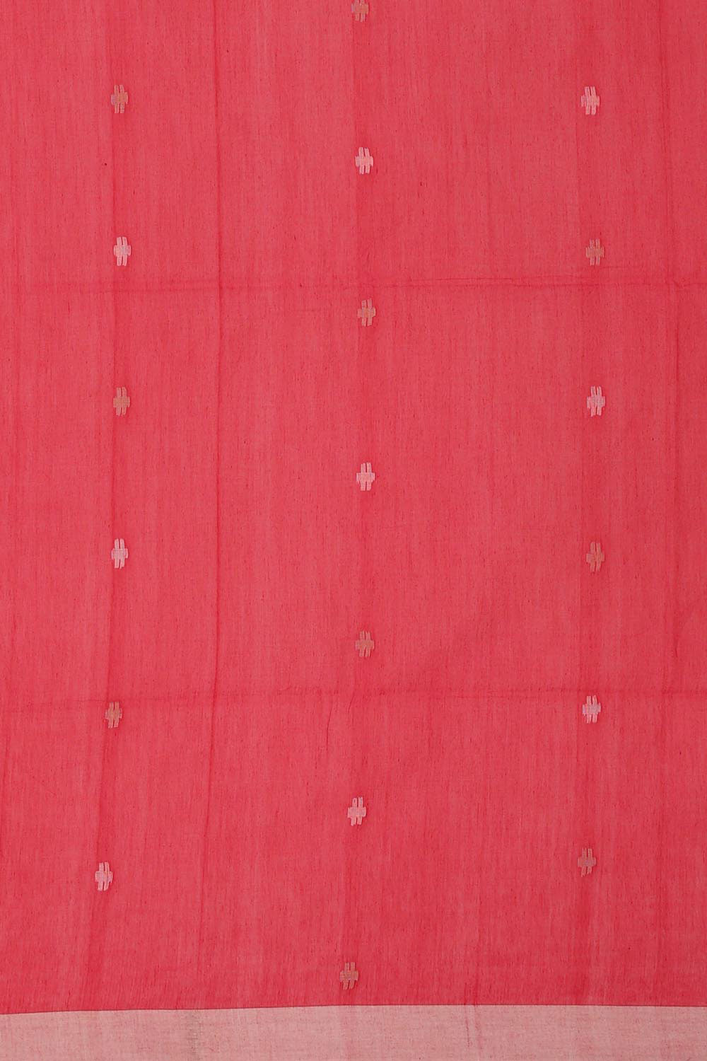 Ponduru Handwoven Reddish Pink Jamdani Saree