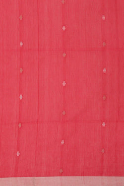 Image of Ponduru Handwoven Reddish Pink Jamdani Saree