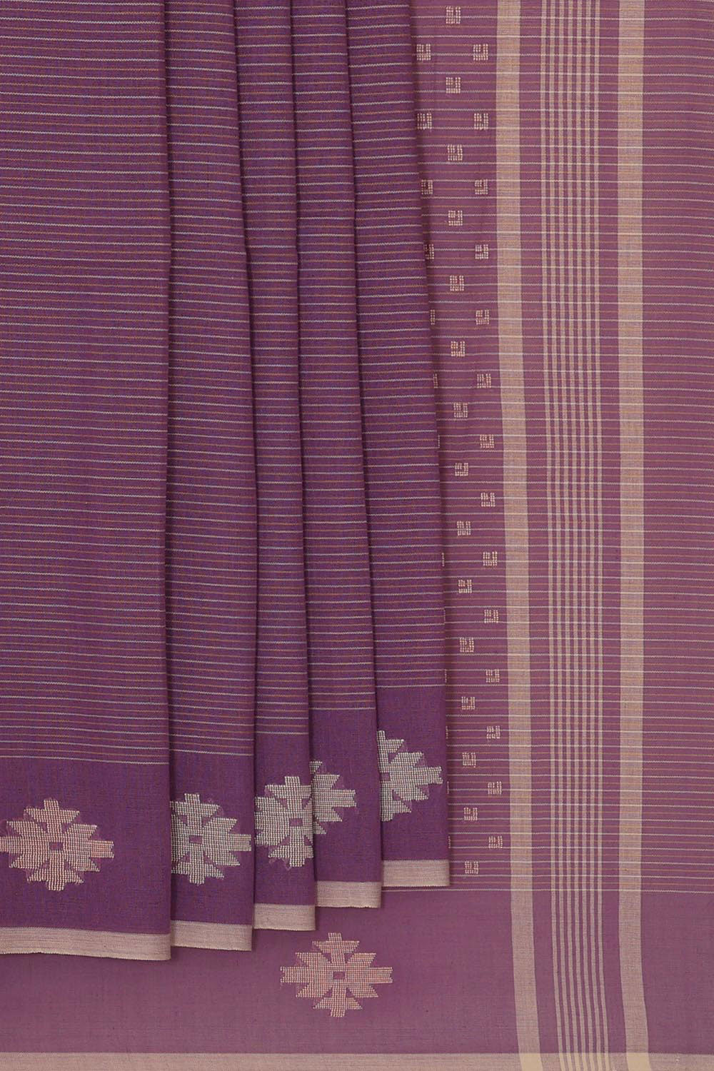 Ponduru Handwoven Purple Jamdani Saree