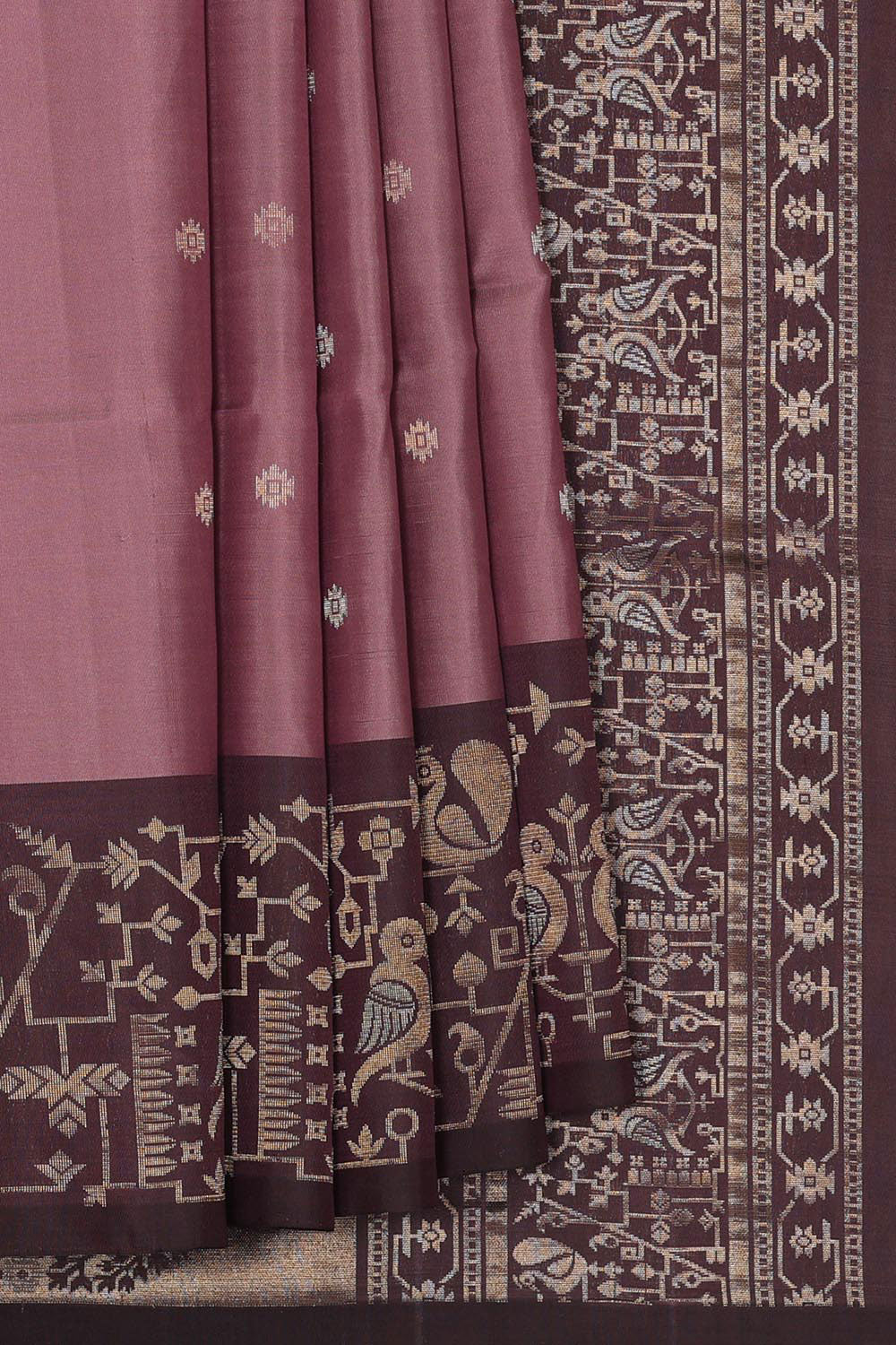 Onion Pink Silk Saree