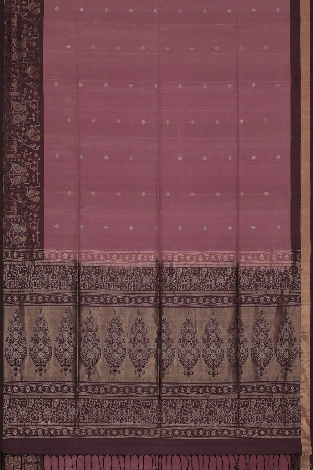 Onion Pink Silk Saree