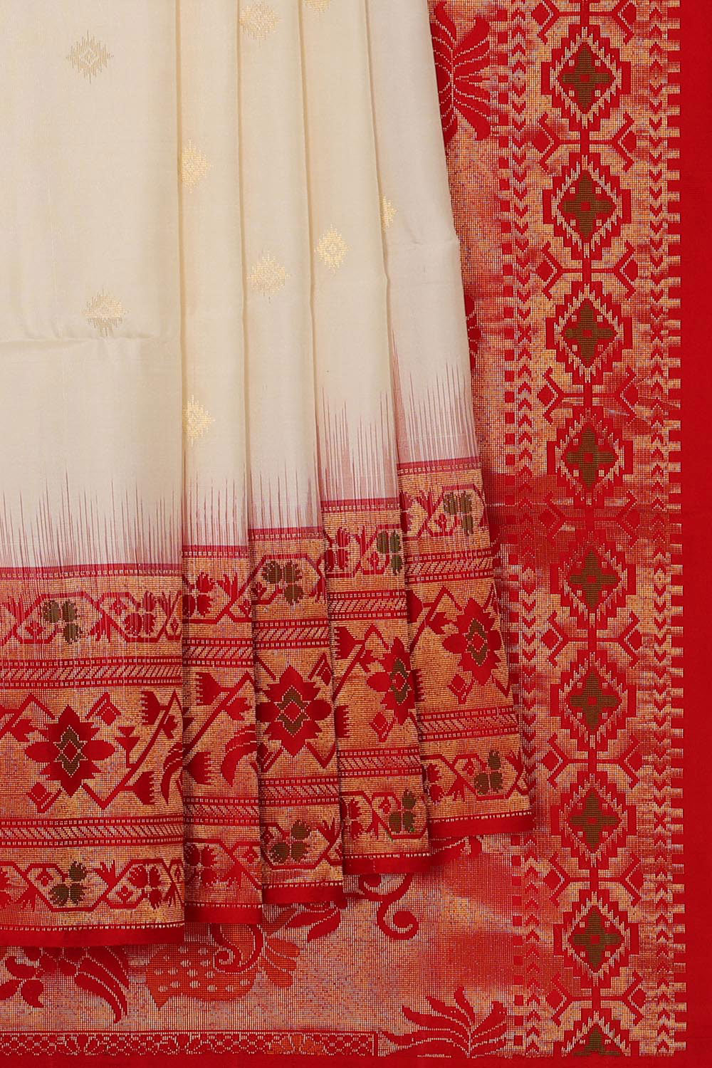 Manipur Silk Cream Saree