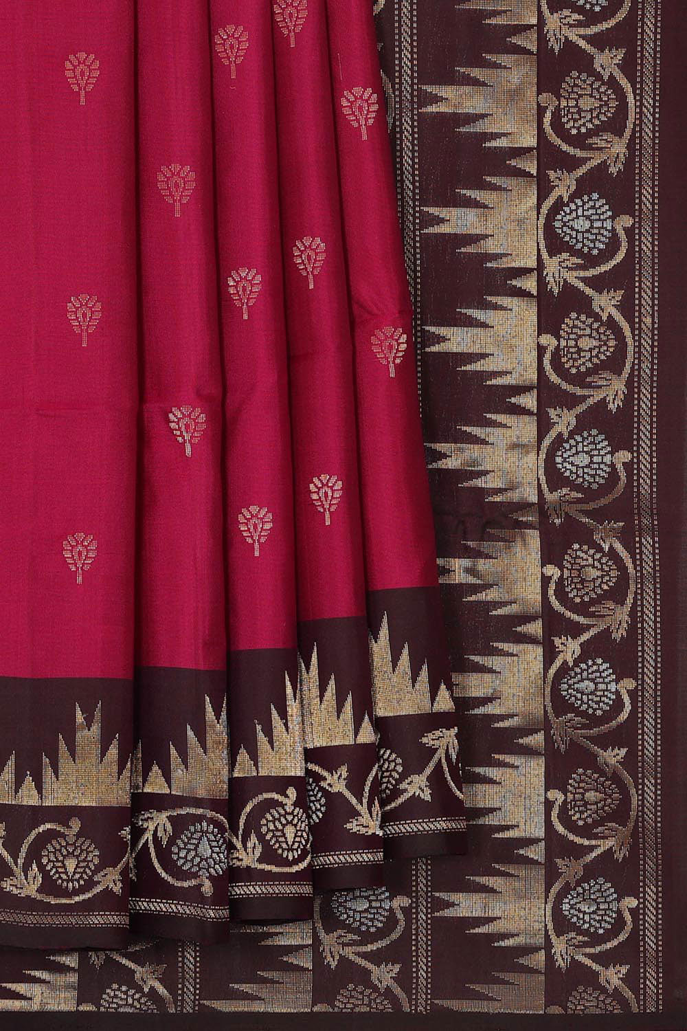 Manipur Silk Magenta Saree