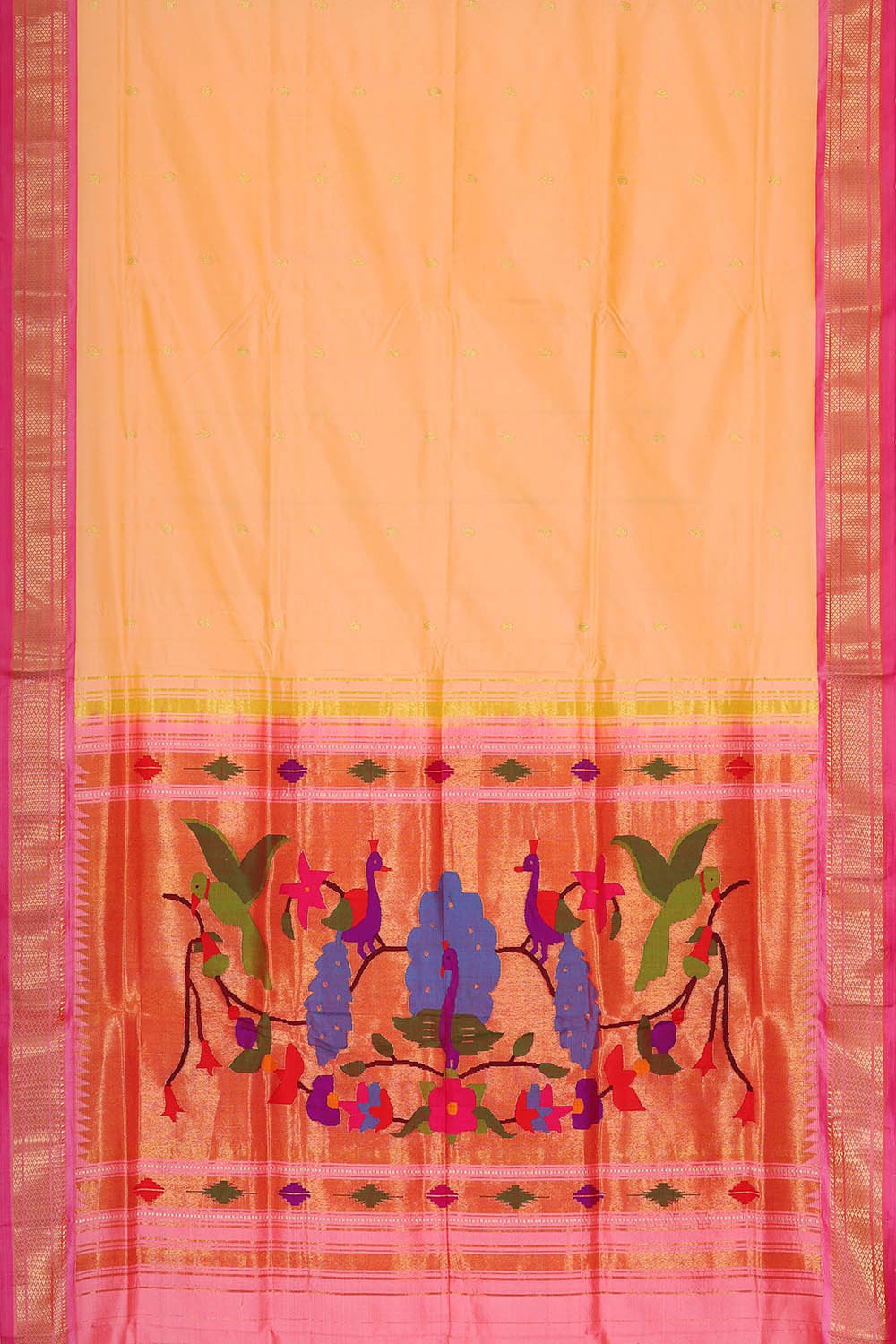 Image of Paithani Silk Light Peach Saree