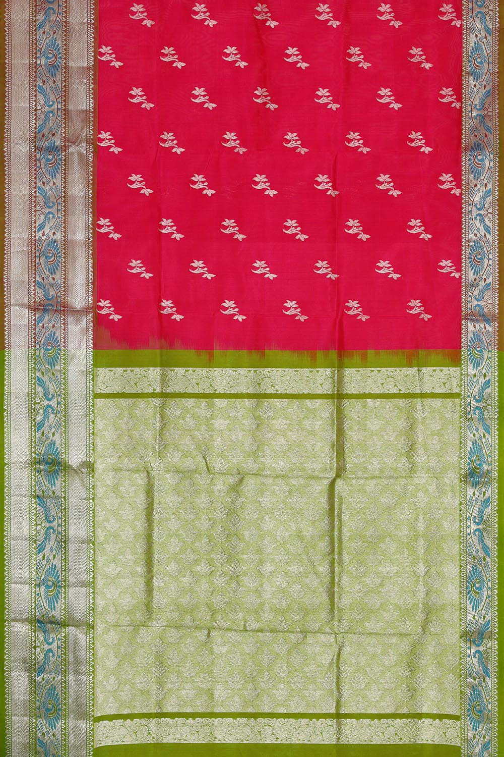 Venkatagiri Silk Rani Pink Saree