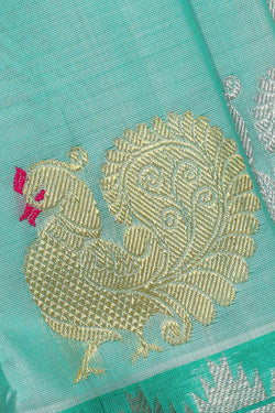 Image of Venkatagiri Silk Light Sea Green Saree