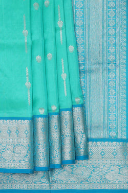 Image of Venkatagiri Silk Sea Green Saree