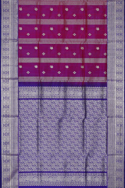 Image of Venkatagiri Silk Magenta Purple Saree