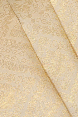 Image of Kanchipattu Cream Brocade Saree