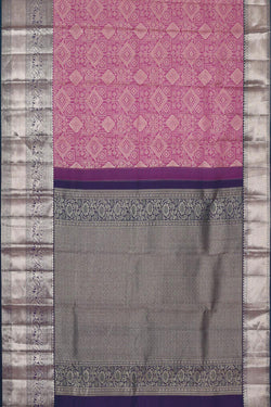 Image of Kanchipattu Pink Brocade Saree