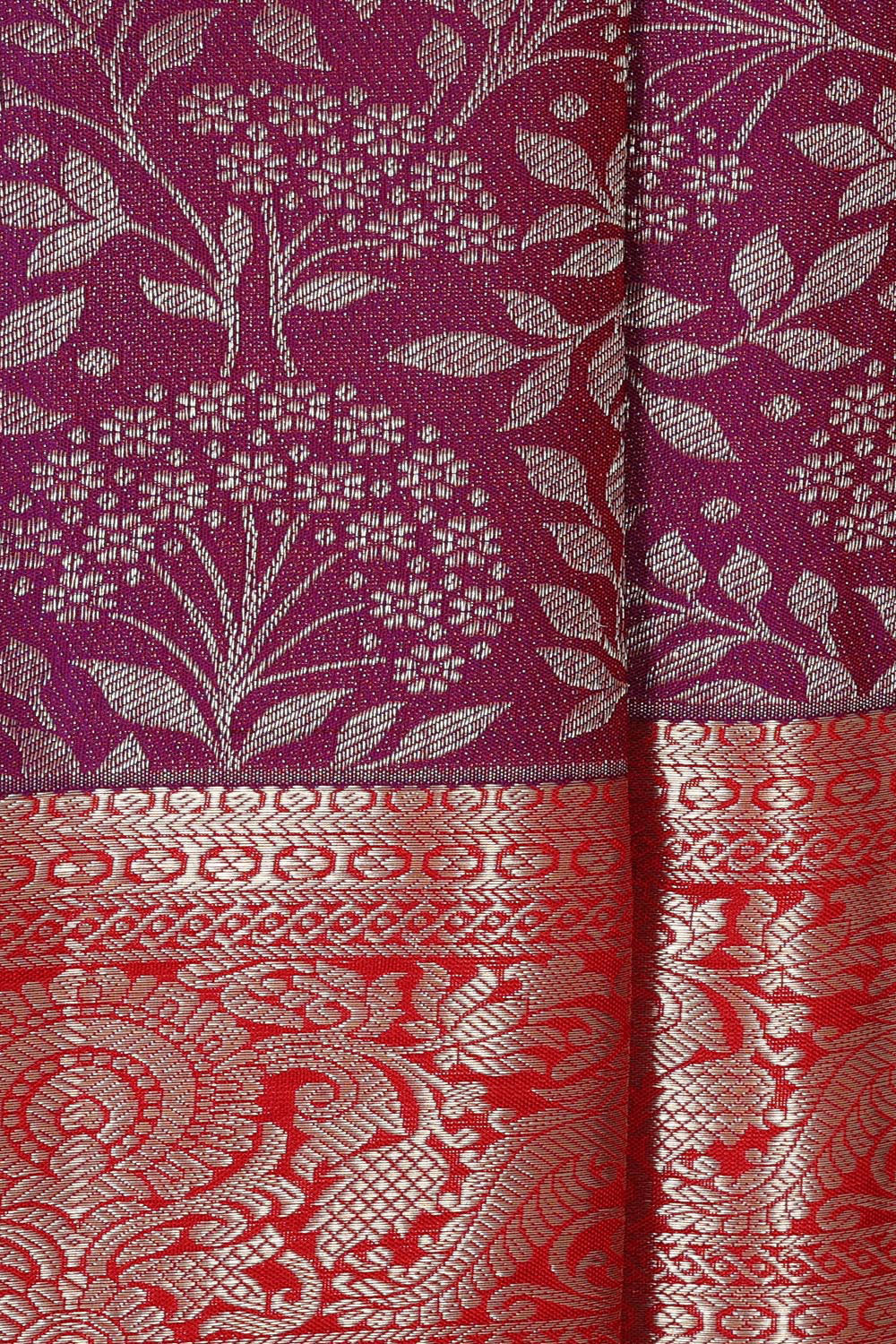 Kanchipattu Magenta Brocade Saree