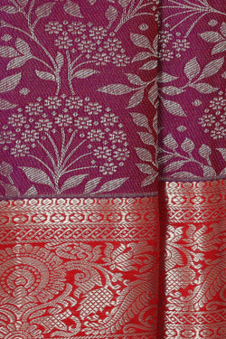 Image of Kanchipattu Magenta Brocade Saree