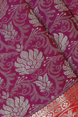 Image of Kanchipattu Magenta Brocade Saree